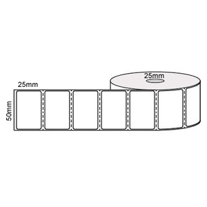 Thermal Permanent Label Roll (50mm x 25mm)