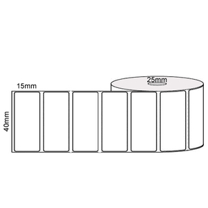 Thermal Permanent Label Roll (40mm x 15mm)